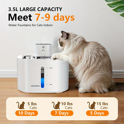 NNETM Charging Cat Wireless Water Fountain-2