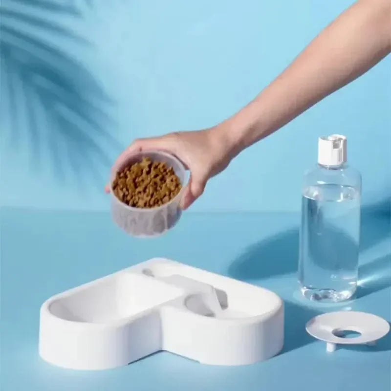 NNEOBA Heart-Shaped Automatic Double Pet Bowl Set-2