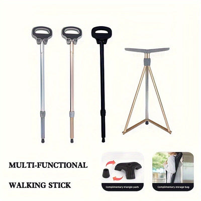 Portable Trekking Pole with Seat and Lock-2