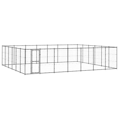 NNEVL Outdoor Dog Kennel Steel 50.82 m²-0