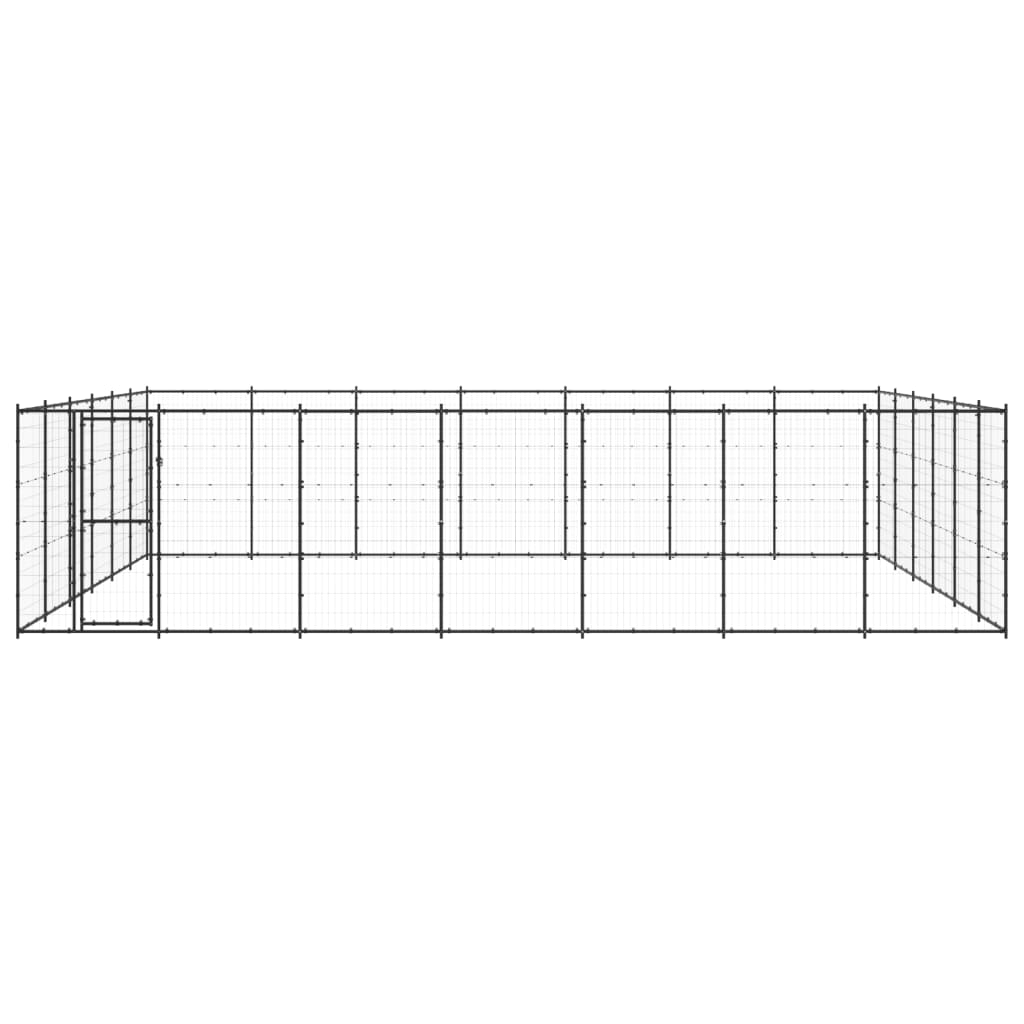 NNEVL Outdoor Dog Kennel Steel 50.82 m²-1