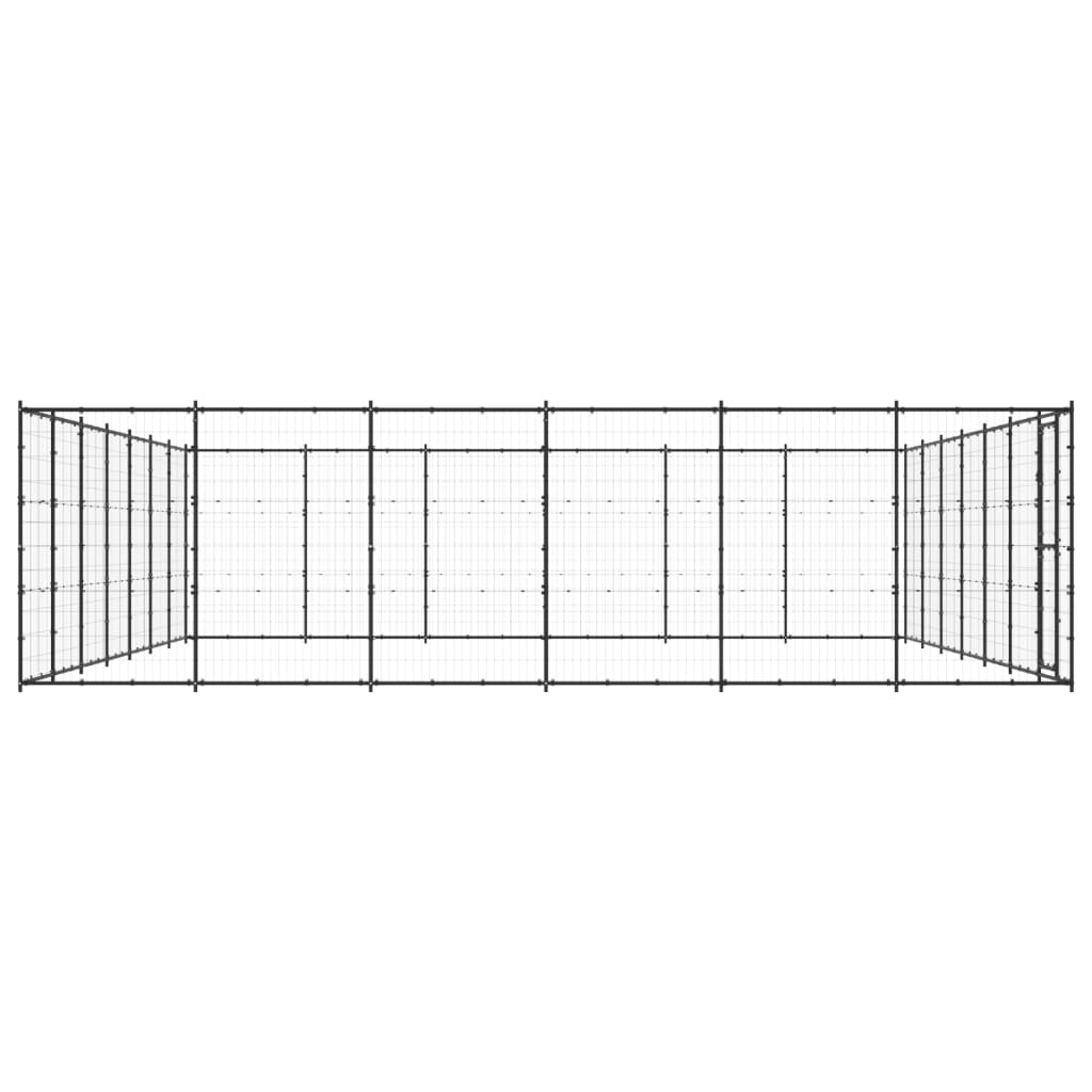 NNEVL Outdoor Dog Kennel Steel 50.82 m²-2