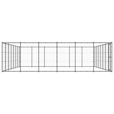 NNEVL Outdoor Dog Kennel Steel 50.82 m²-2