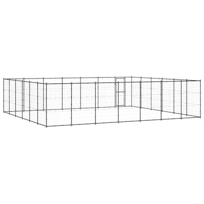 NNEVL Outdoor Dog Kennel Steel 50.82 m²-3