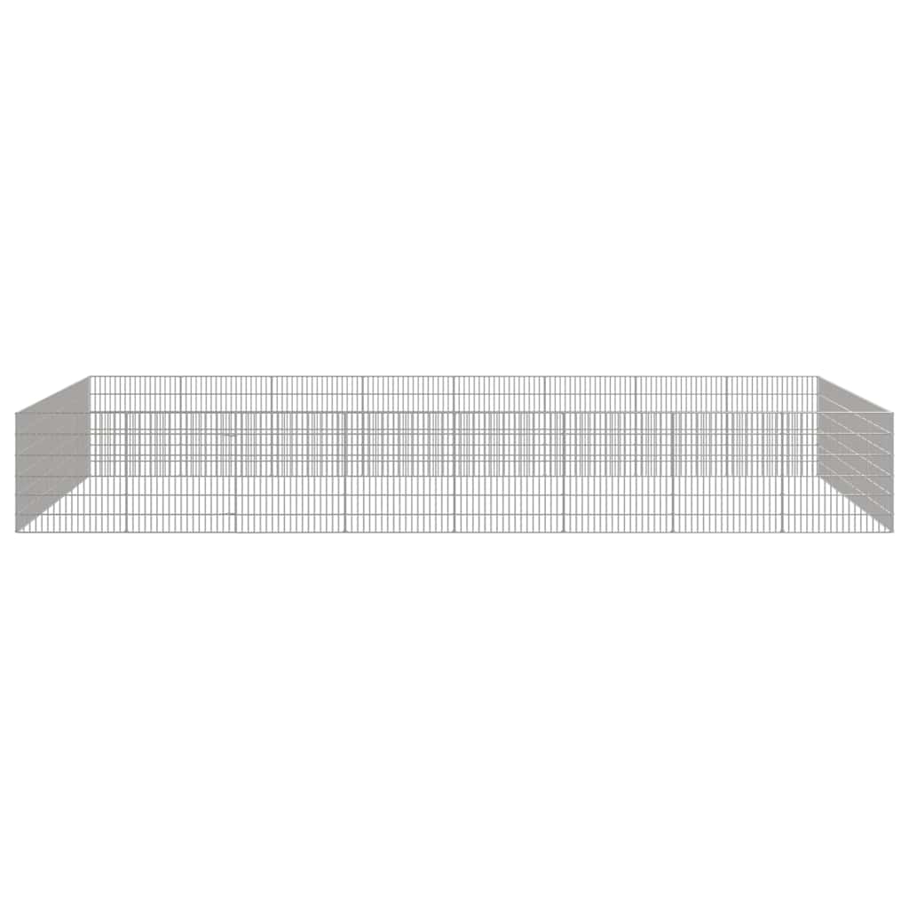 NNEVL Free Range Animal Enclosure 24-Panel 54x60 cm Galvanised Iron-3