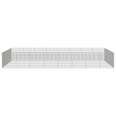 NNEVL Free Range Animal Enclosure 24-Panel 54x60 cm Galvanised Iron-3
