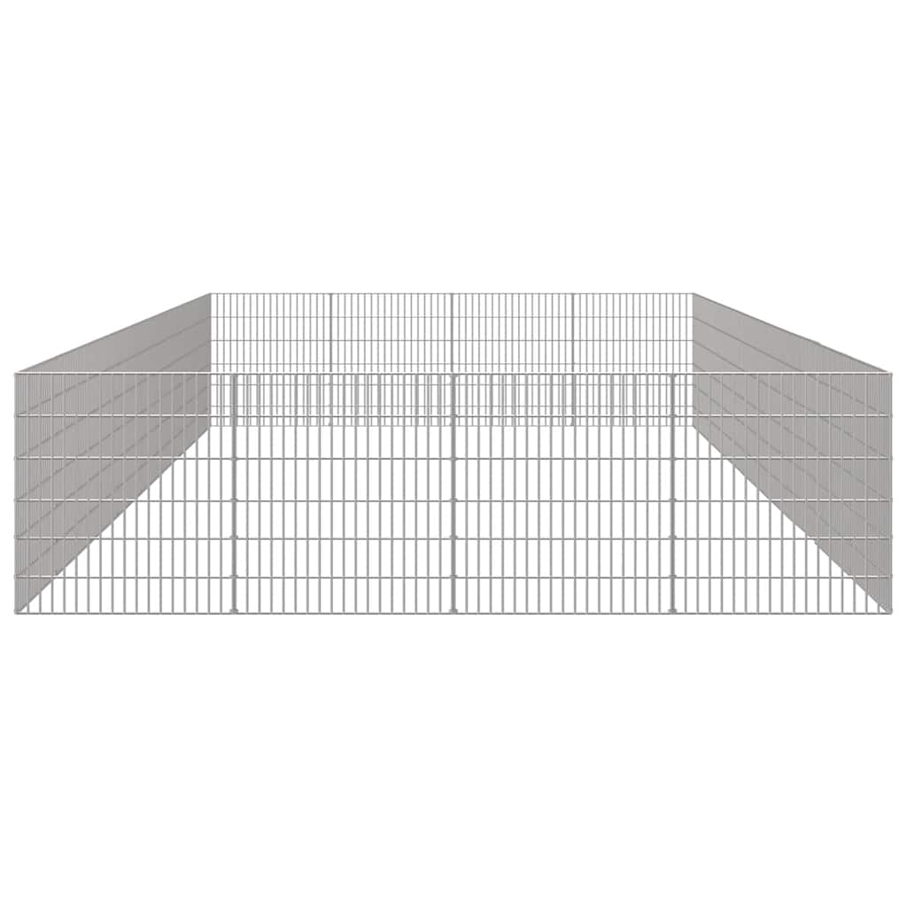 NNEVL Free Range Animal Enclosure 24-Panel 54x60 cm Galvanised Iron-4