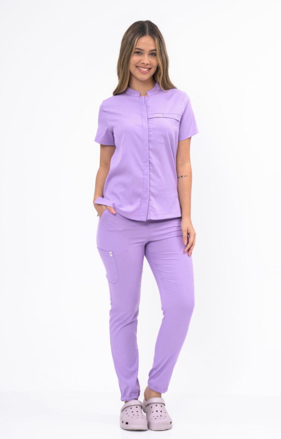 Elegant Care Scrub Set – PURPLE
