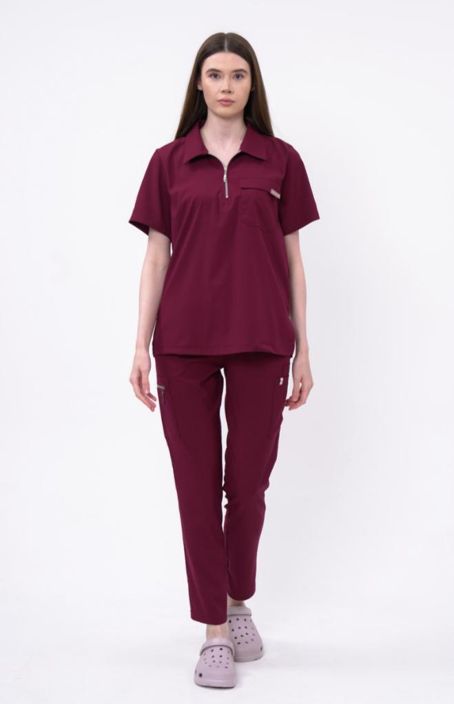 Medical Pro Scrub Set – Burgundy